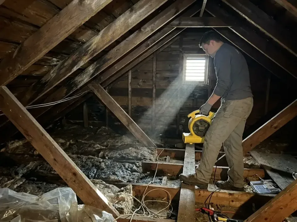 attic-water-damage-drying-proc-007 — frequently asked questions, Emergency Water Extraction & 24/7 Flood Response in Bartons…